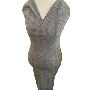 Grey V-Neck Dress